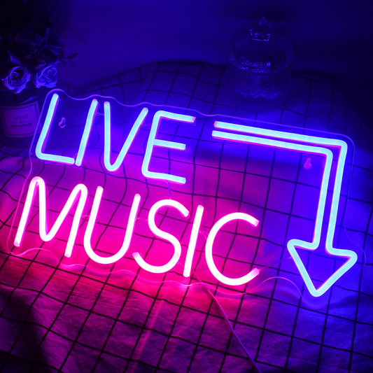 LIVE MUSIC- Neon Sign