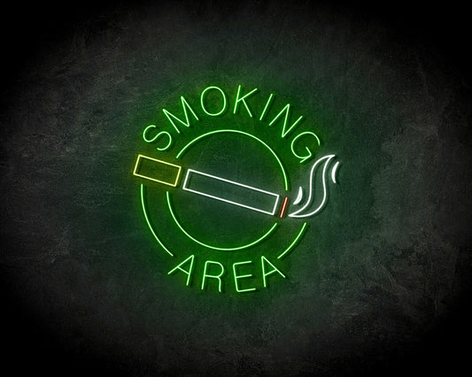 SMOKING AREA- Neon Sign