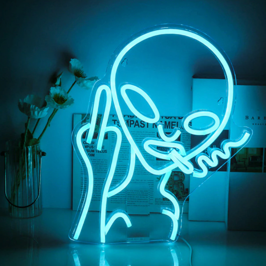 COOL ALIEN- Neon Sign 18 by 18 Inches
