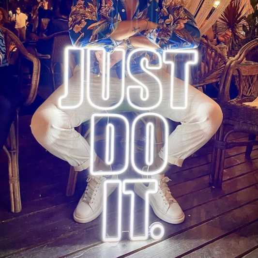 JUST DO IT- Neon Sign 18 by 18 Inches