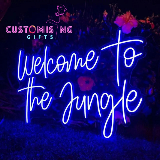 WELCOME TO JUNGLE- Neon Sign