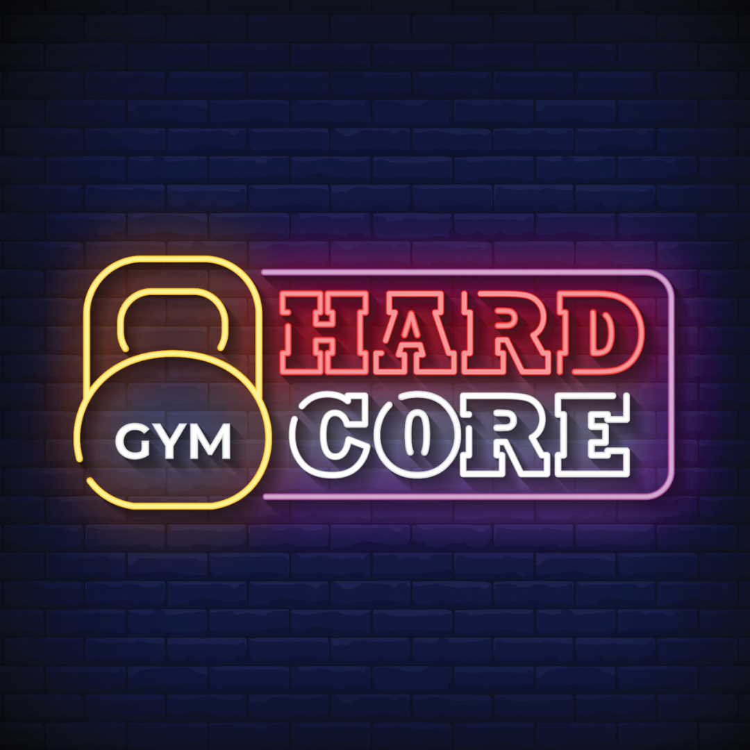 HARD CORE GYM NEON SIGN 18 by 24 Inches