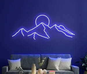 Mountain and Sun Neon Sign 24 by 36 inches size