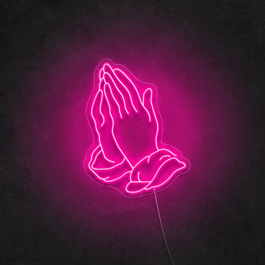 PRAYING HANDS- Neon Sign