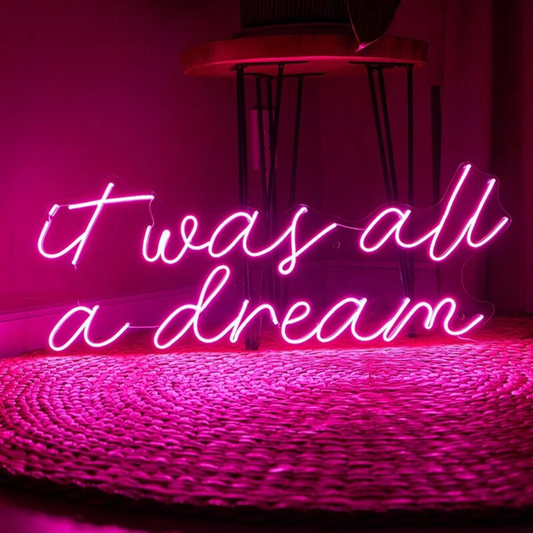 IT WAS ALL A DREAM NEON SIGN