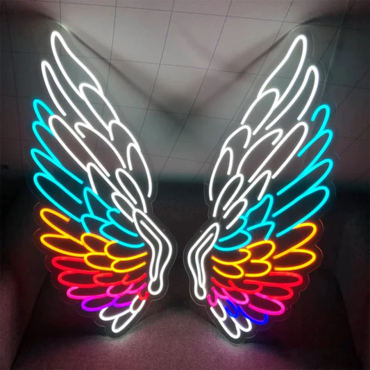 Multi-color Angel Wings Neon Light