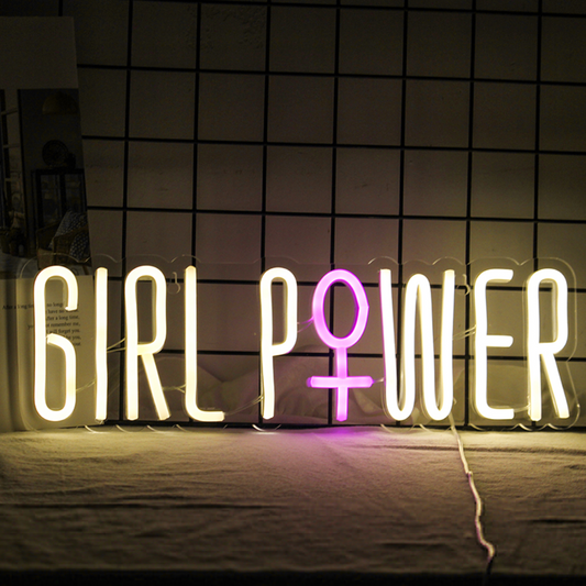 GIRL POWER- Neon Sign 9 by 24 Inches