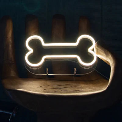 DOG BONE- Neon Sign 6 by 16 Inches