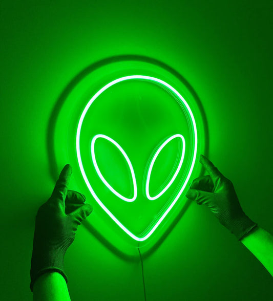 ALIEN- Neon Sign 18 by 18 Inches