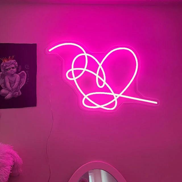BTS HEART KPOP- Neon Sign